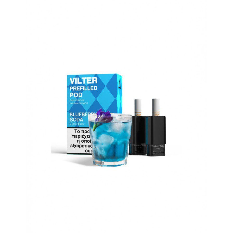 Aspire Vilter Prefilled Pod Blueberry Soda 20mg 2ml 2τμχ Aspire Vilter Prefilled Pod Blueberry Soda 20mg 2ml 2τμχ